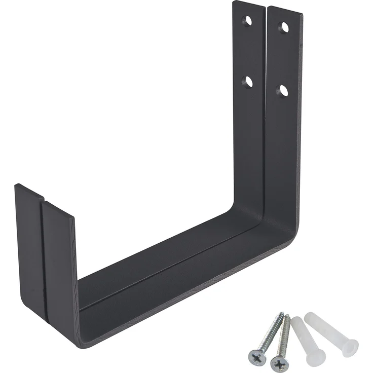 Windhager Blumenkasten-Halter zur fixen Wandbefestigung, Tragkraft 20 kg, Anthrazit 15 x 13 cm, 05815