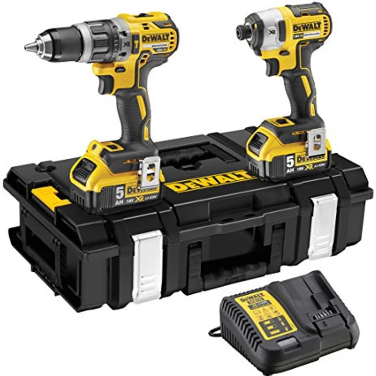 Dewalt DEWPDCK266P2 DEWDCK266P2 DCK266P2 XR Brushless Twin Pack 18V 2 x 5.0Ah Li-Ion Yellow 18 V