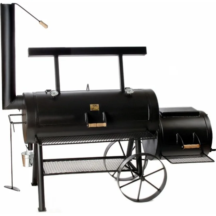 Rumo Joes Barbeque Smoker 20 Championship Longhorn, 190 x 215 x 85 cm, Grillfläche 130 x 50 und 50 x 50 cm