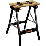 Meister Werk-und Spanntisch-150 kg Tragkraft-Große Arbeitsfläche-Aufgedruckte Skala & Winkelangaben-Klappbar-Vielseitig verstellbar-Werkbank mit Spannbacken-Arbeitstisch-9079100