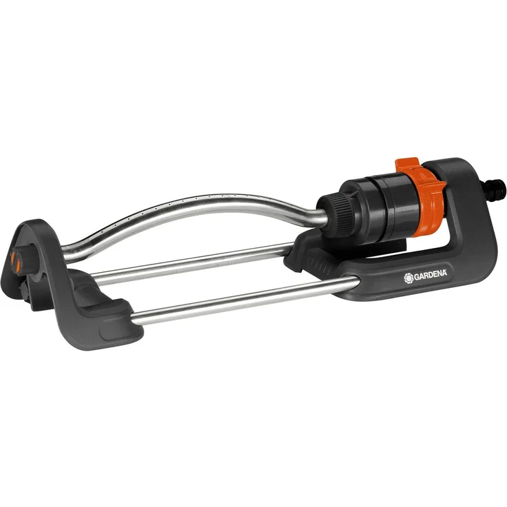 GARDENA Viereckregner Aqua S: Rasensprenger zur Bewässerung von Flächen von 90-220 m², Reichweite 7-17 m, Sprengweite ma. 13 m, integrierter Metallfilter (18700-20) – Bild 1