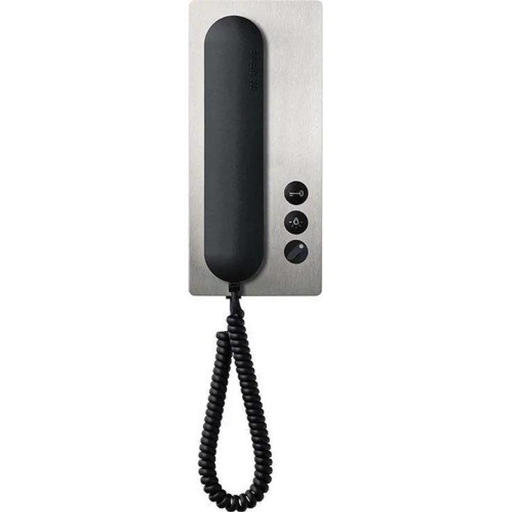 Siedle 1566649 Haustelefon Analog 6 und N, Aust-Erw, HTA 811-0 E-S, Edelstahl/schwarz