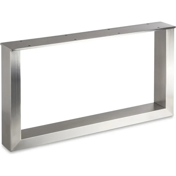 Tischgestell TAB echt Edelstahl Profil 80 x 40 mm (Höhe: 400 mm - Tiefe: 700 mm)