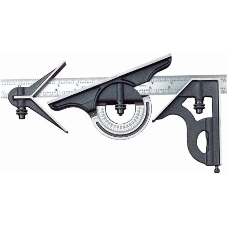 Starrett 434 12 4R 12 Zoll Kombi-Set mit geschmiedet und gehärtetem Stahl Platz und Zentrum Köpfe