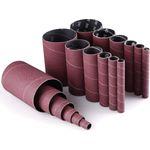 LotFancy Schleifhülsen, Aluminiumoxid, 18 Stück, je 3 Stück, je 1,3 cm, 1,9 cm, 2,5 cm, 3,8 cm, 5,1 cm und 7,6 cm