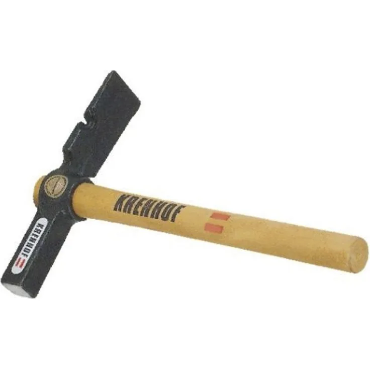 KRENHOF 853S05 Maurerhammer mit Holzstiel und Nagelzieher 500 g