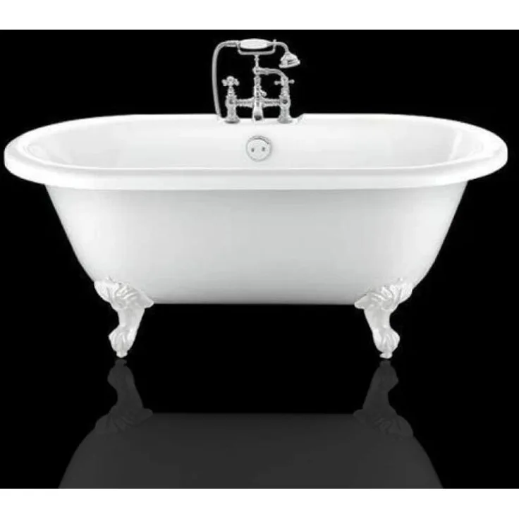 Rogier&mothes - Freistehende Badewanne mit Füßen CHELSEA Adlerfüße SCHWARZ 151 cm