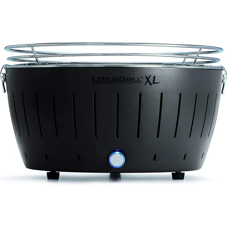 LotusGrill XL Holzkohlegrill Anthrazitgrau G-AN-435P (Ø 40,5cm) mit USB Anschluss
