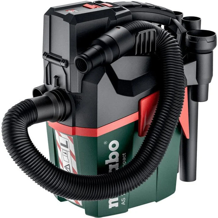 Metabo Akku-Sauger AS 18 L PC Compact, mit manueller Filterreinigung, Karton - 602028850 Industriestaubsauger Beutel 6 Liter, ohne Akku und Ladegerät – Bild 1