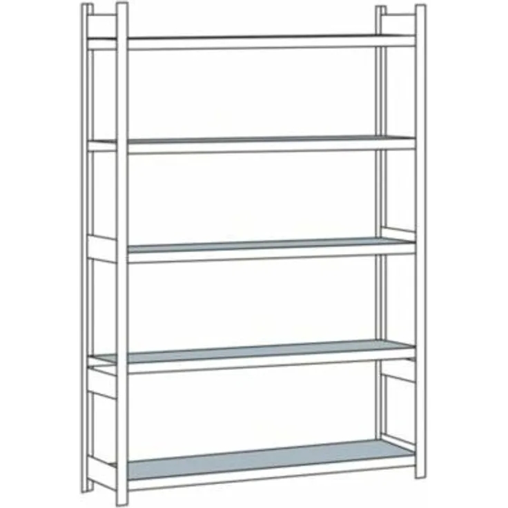 Schulte Weitspannregal, mit Stahlboden, Höhe 3000 mm - Spannweite 2250 mm, Tiefe