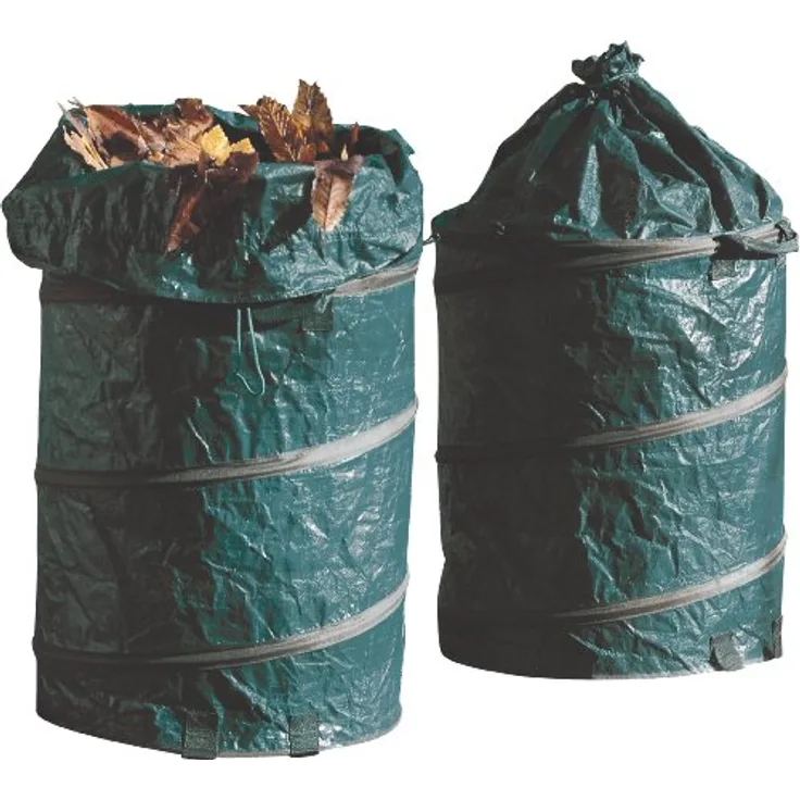 Ideal Gartensack Pop up 160L verschließbar, Grün, 60 x 58 x 4 cm