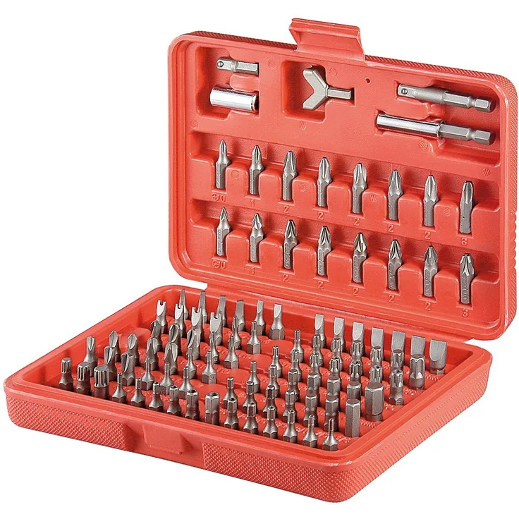 Fixpoint Bit-Satz 100-teilig aus hochwertigem S2 Werkzeugstahl in Koffer