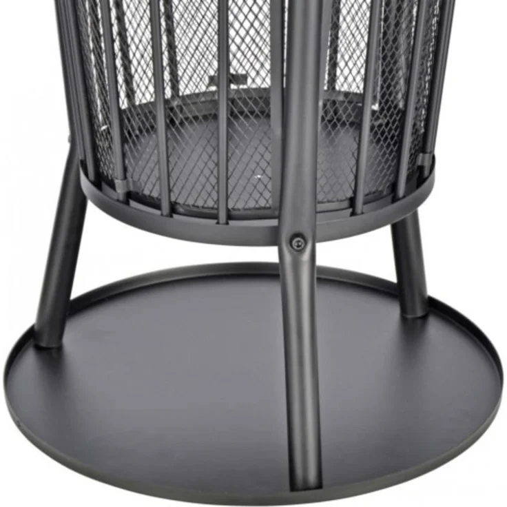 HI Feuerkorb mit Funkenschutz Schwarz 40 x 61 cm – Bild 3