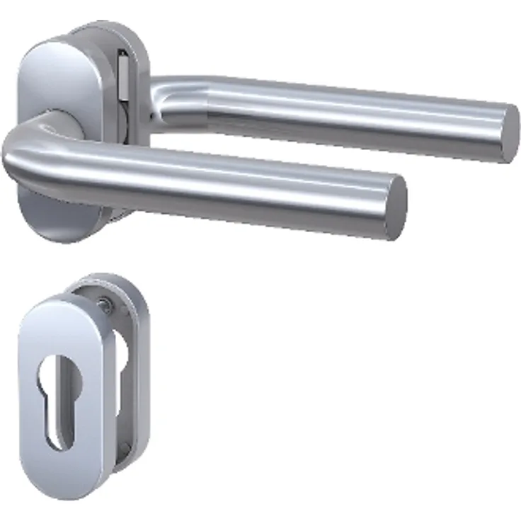 BASI - Schmalrahmen-Garnitur - Edelstahl - L-Form - 7302-0208