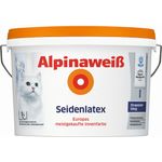 Alpina Weiß Seidenlatex 1L,2,5L,5L,10L > Latexfarbe für strapazierfähige Wände 2,5 Liter - Alpina Farben