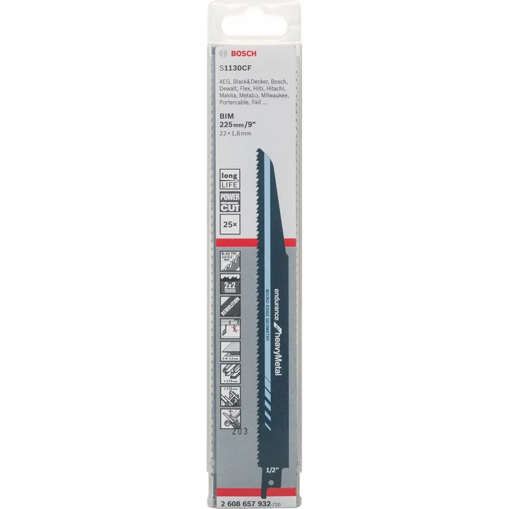 Bosch Professional 2608657932 25 Säbelsägeblätter S 1130 CF - Preisvergleich – Bild 1
