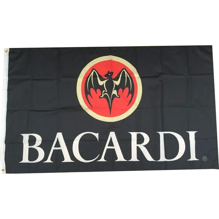 Flylong Bacardi Rum Fahne, Banner, Alkohol, Likör, Bars, Hohlräume, Garage, Dekoration, 91 x 152 cm