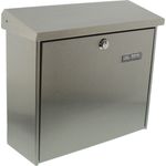 BURG-WÄCHTER, Briefkasten mit Öffnungsstopp, A4 Einwurf-Format, Edelstahl, Comfort 3913 Ni