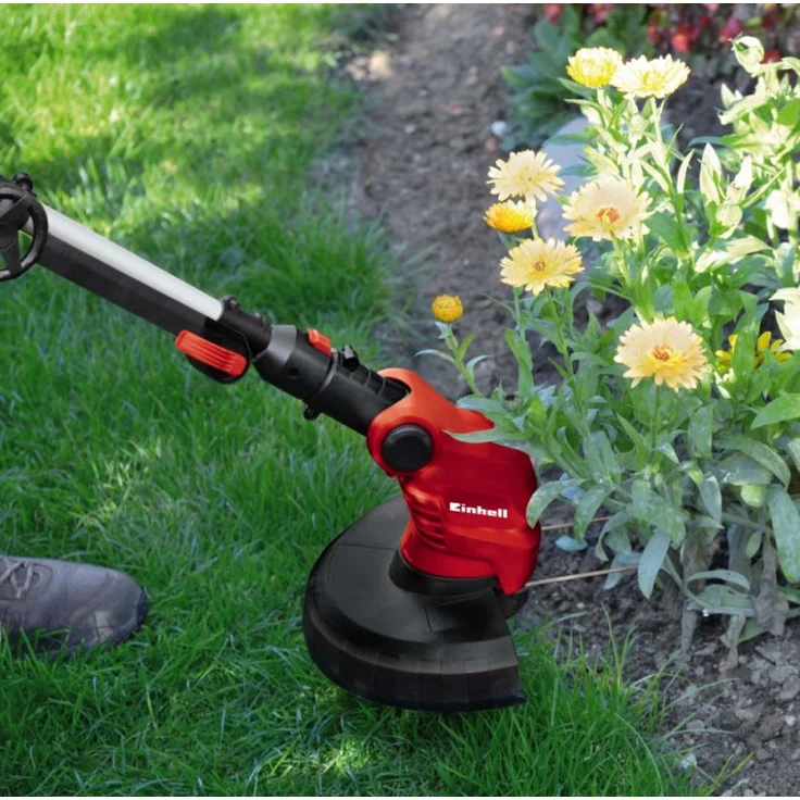 Einhell Elektro-Rasentrimmer GE-ET 5027 (500 W, 11.000 1-min Umdrehungen, 270 mm Schnittkreis, Flowerguard, verstellbarer Motorkopf, Führungsräder) – Bild 7