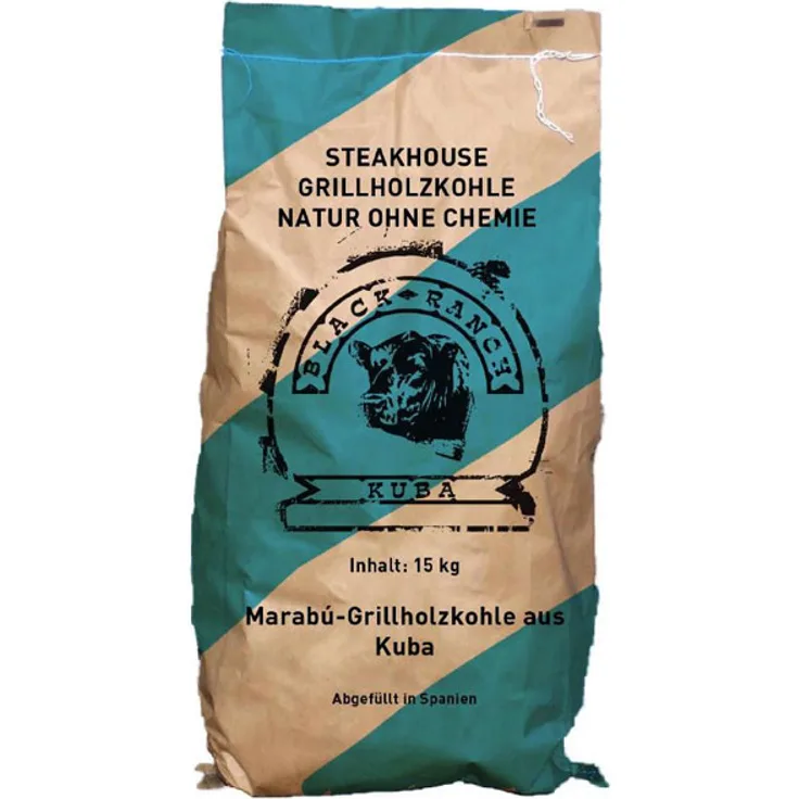 Black Ranch - Kubanische Holzkohle - 15 kg Grillkohle Grillholzkohle