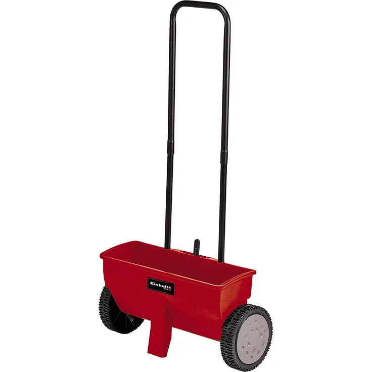 Einhell Streuwagen GC-SR 12 (12 l, 45 cm Streubreite, Doppelschubbügel, beidseitiger Schnappverschluss, Stellhebel, korrosionsfeste Walze, Gehäuse aus bruchfestem Kunststoff) – Bild 3