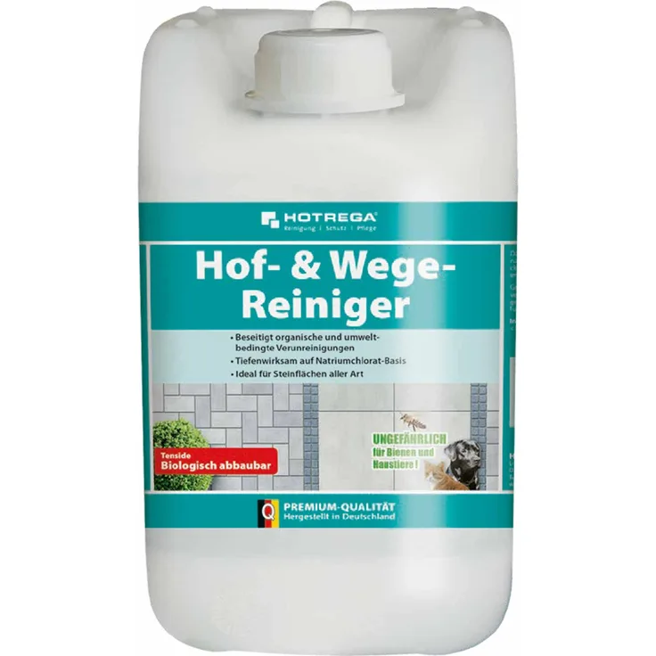 HOTREGA Hof- & Wege-Reiniger Konzentrat 5 Liter, Steinreiniger, Terrassenreiniger, Plattenreiniger