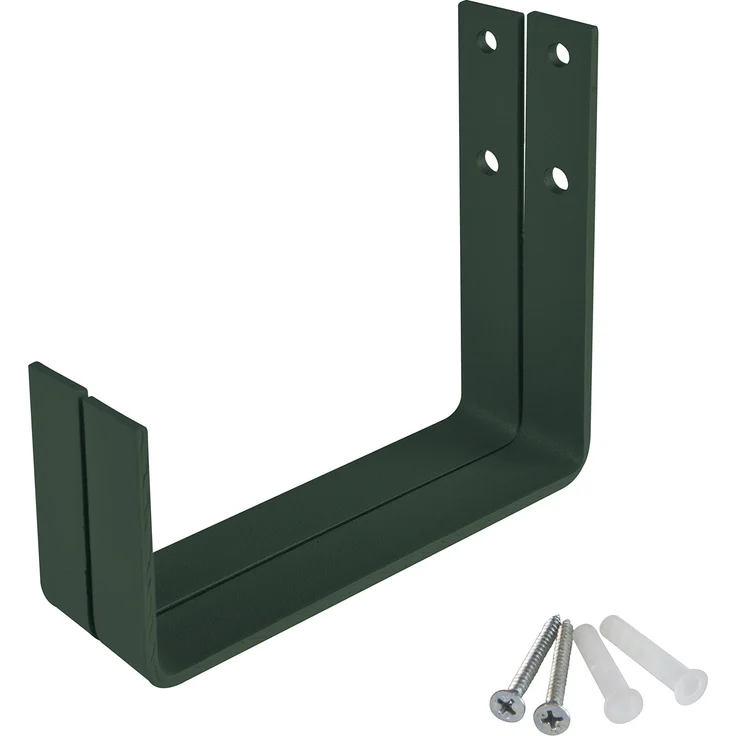 Windhager Blumenkasten-Halter zur fixen Wandmontage, Tragkraft 20 kg, Grün 15 x 13 cm, 05817