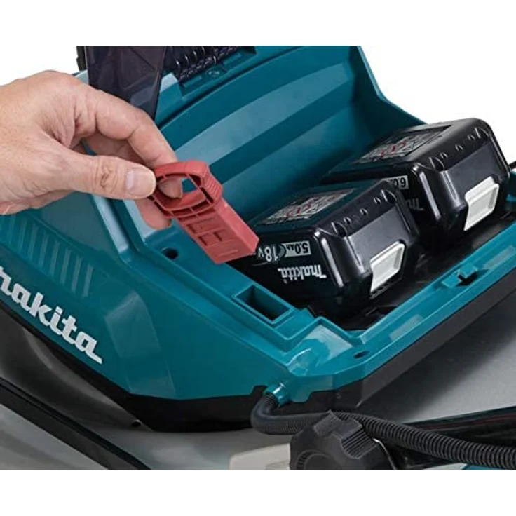 Makita DLM460Z Rasenmäher 2x 18 V - ohne Akku, ohne Ladegerät, blau, 46 cm Schnittbreite, 60 l Grasfangkorb – Bild 4