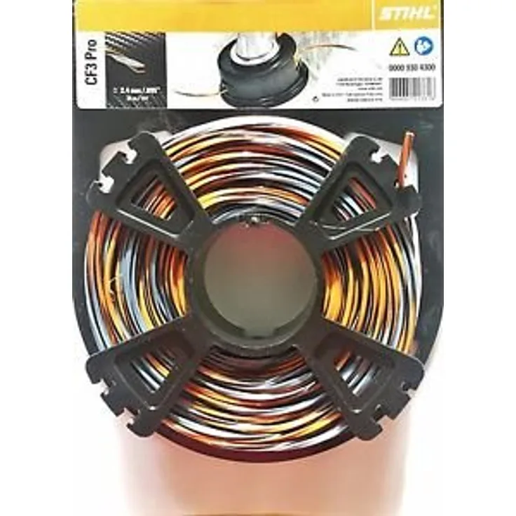 STIHL 00009304300 CF3 Pro Mähfäden kreuzförmig mit Carbonanteil, orange
