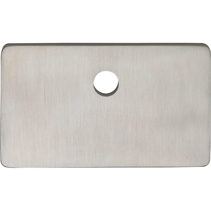 Namensschild ohne Spion u. Namensleiste, 120x70x6 mm, Edelstahl-Effekt - Solido