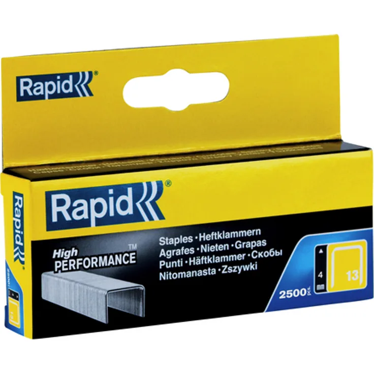 Tackerklammern, 4 mm, Heftklammer Typ 13, Klammern 13-4 mm 2.500 St., Box