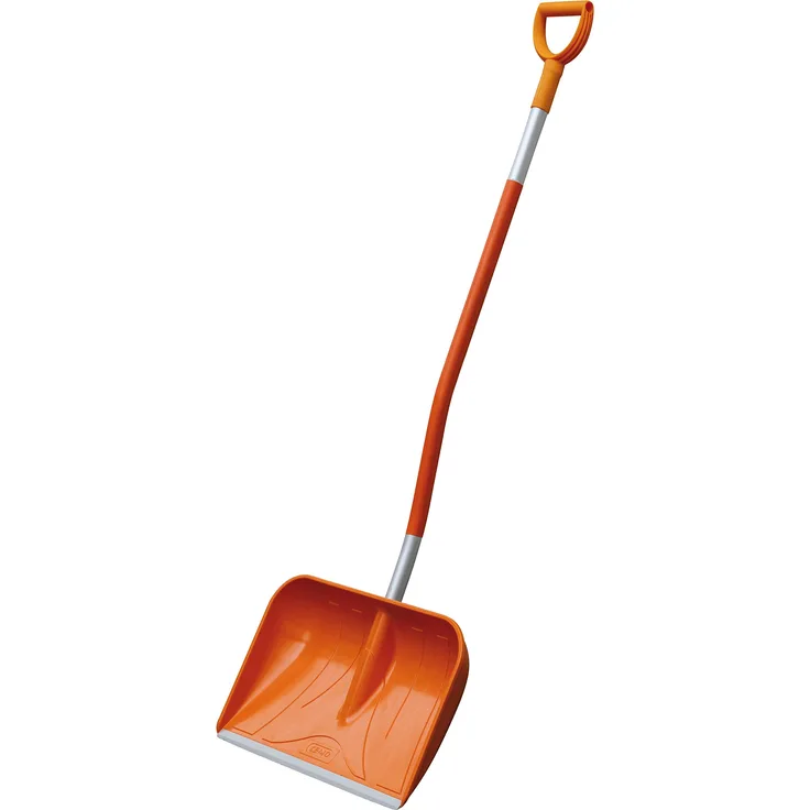 Cemo GFK D-Griff Schneeschaufel, Orange-Silber, 161 cm