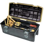 Stanley FatMax Werkzeugbox (71 x 31 x 29 cm, spritzwassergeschützer Koffer, robuste nicht-rostende Metallschließen, Box mit Gummiabdichtung für mehr Schutz) 1-93-935