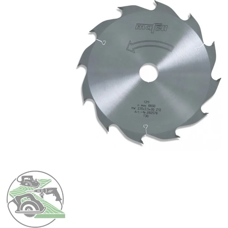 Sägeblatt HM 230 x 1,8 - 2,5 x 30 mm Z 12 KSP 85 092576 - Mafell