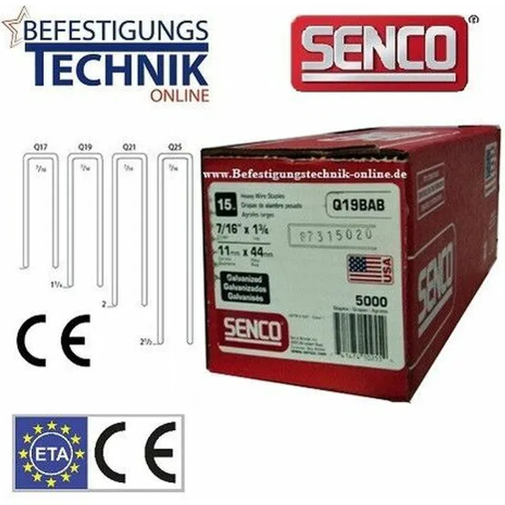 Q6774-63 mm Q25BXBB Klammern verzinkt Brandschutz ETA SQS55 Eurocode 5 KL-39'-'EN11072 - Senco