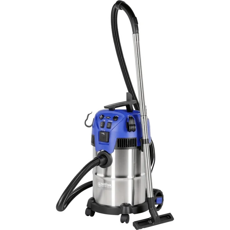 Nilfisk Multi II 30 T INOX VSC Nass--Trockensauger, für die Reinigung im Innen- & Außenbereich, 30 Liter Fassungsvermögen, 1400 W Eingangsleistung, 230 V (blau) Beutel - beutellos 30 Liter – Bild 6