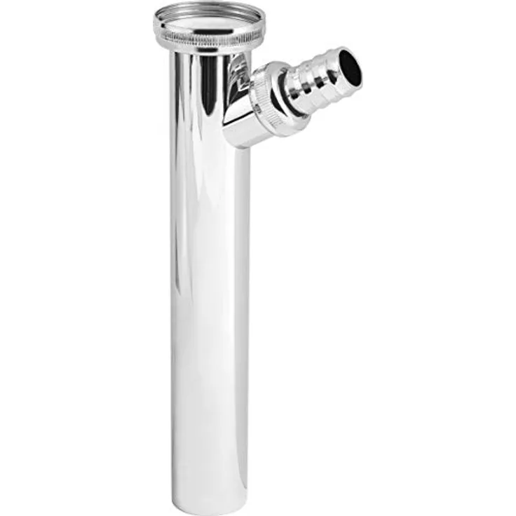 Cornat Verstellrohr - 1 1-4 Zoll x 32 mm - 200 mm Länge - mit Geräteanschluss für Waschmaschinen - aus ABS-Kunststoff - Verchromte Oberfläche - Siphon-Tauchrohr - TEC318504