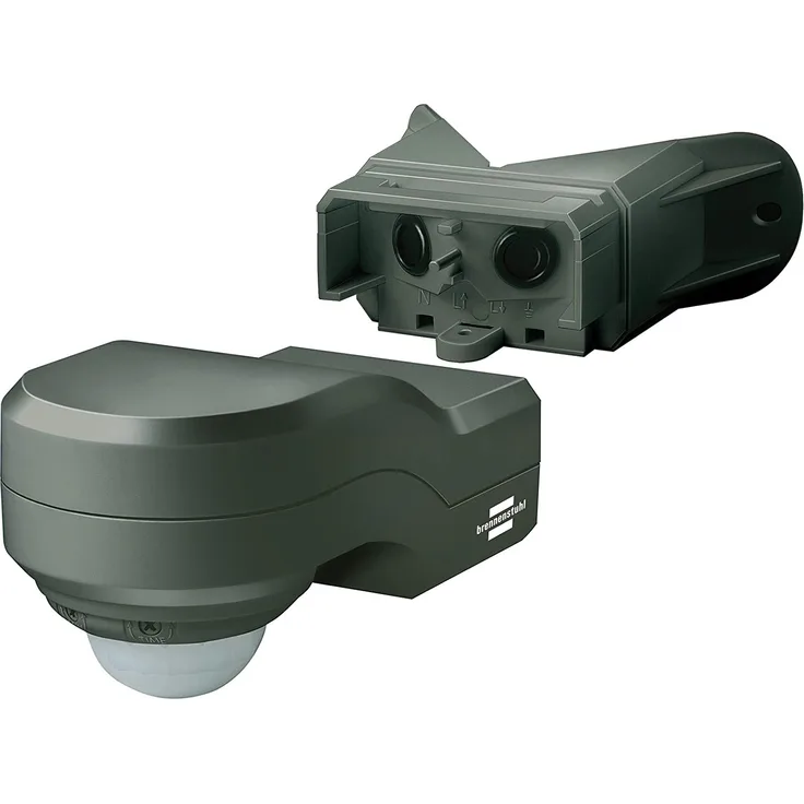 Brennenstuhl Bewegungsmelder Infrarot - Bewegungssensor für Außen und Innen - IP 44 (240° Erfassungswinkel und 12m Reichweite) anthrazit