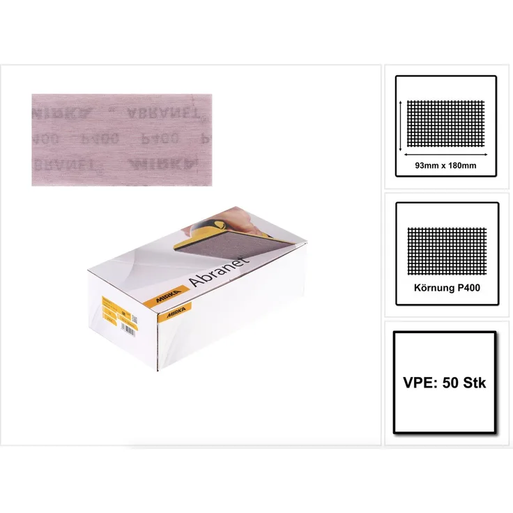 Mirka ABRANET Schleifstreifen Grip 93x180mm P400 50 Stk. (5412805041 )