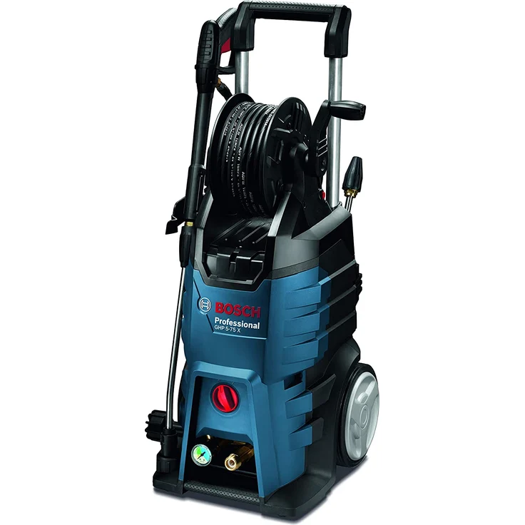 Bosch Professional Hochdruckreiniger GHP 5-75 X max. Druck 185 bar, 2.600 Watt, inkl. Bosch-Pistole, Rotordüse, verstellbare 3-in-1-Lanze mit integrierter Schlauchtrommel – Bild 1