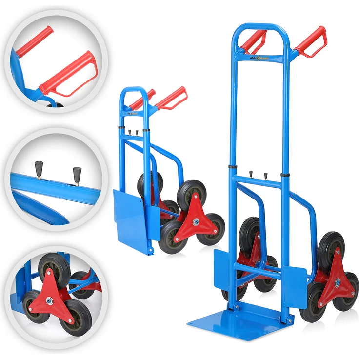 MAXCRAFT Sackkarre Treppenkarre bis 200 kg klappbar Treppensackkarre Transportkarre Treppensteiger - Preisvergleich – Bild 1