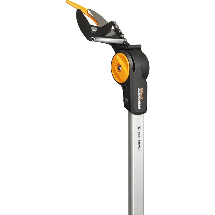 Fiskars PowerGear Schneidgiraffe UPX82 für frische Äste und Zweige, 32 mm Antihaftbeschichtet, Stahlklinge-Aluminiumstiel, Länge 1,6 m, Schwarz-Orange, 1023625 – Bild 3