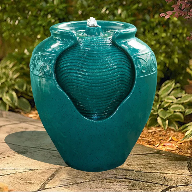 Peaktop Dekor Terrasse Garten Rot Wasser Pumpe Brunnen Wasservorr. YG0036AZ-EU