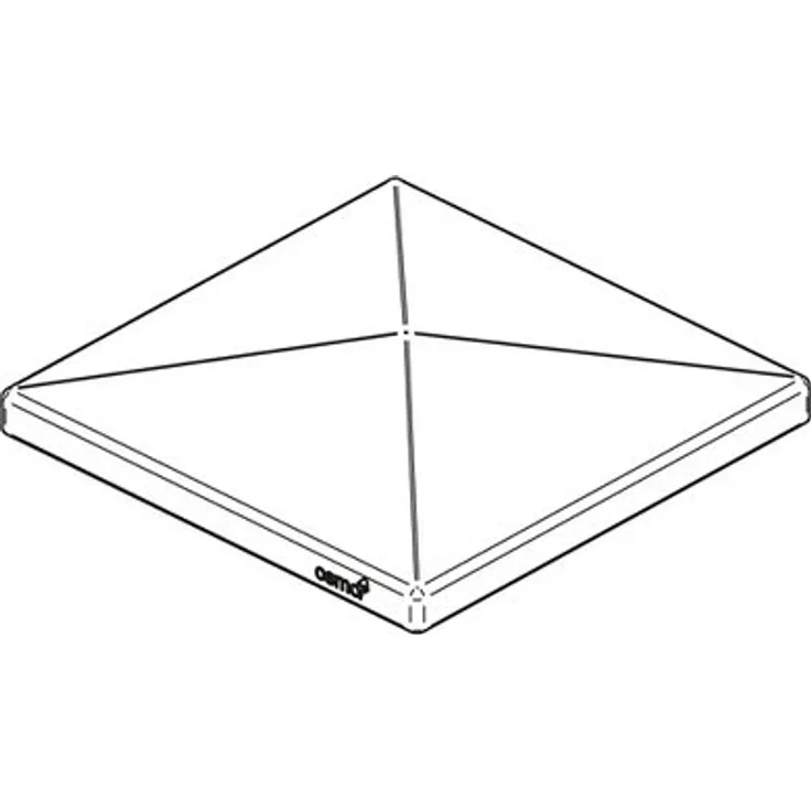 Osmo Pfostenkappe Dach Aluminium für Aluminiumpfosten Typ B 2 cm x 12 cm x 12 cm