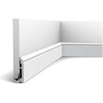 Sockelleiste Decor SX173-RAL9003 AXXENT CONTOUR Zierleiste Wandleiste bereits lackiert Zeitloses Klassisches Design signalweiß 2m - Orac