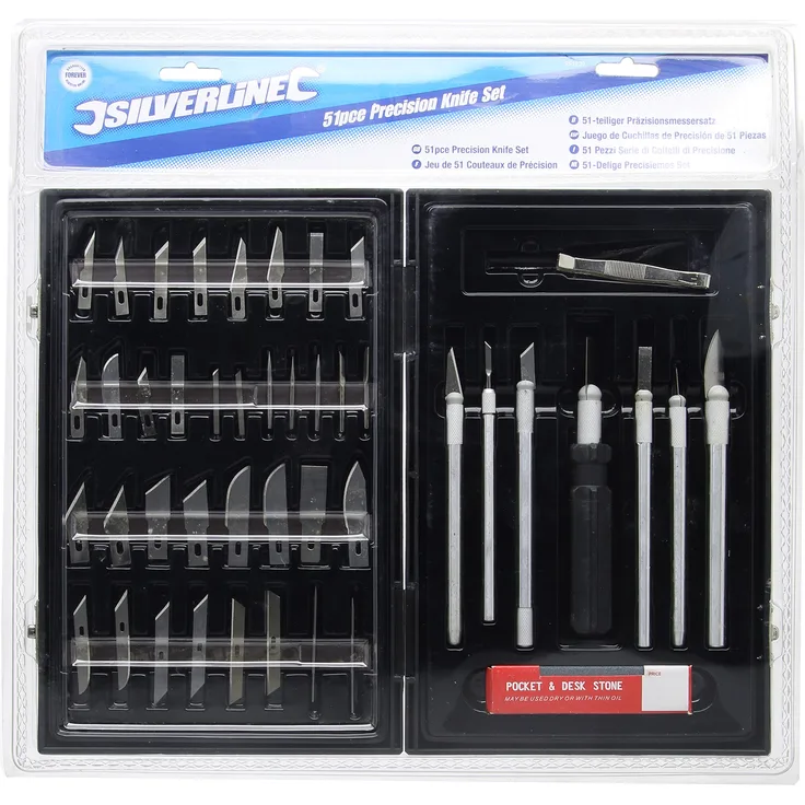 Silverline 251239 Hobbymesser, 51-tlg. Satz 51-tlg.