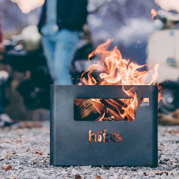 höfats - BEER BOX Feuerkorb - Getränkekiste, Feuerkorb, Grill und Hocker in einem - für Garten und Terrasse - Corten-Stahl - Rost-Optik – Bild 3