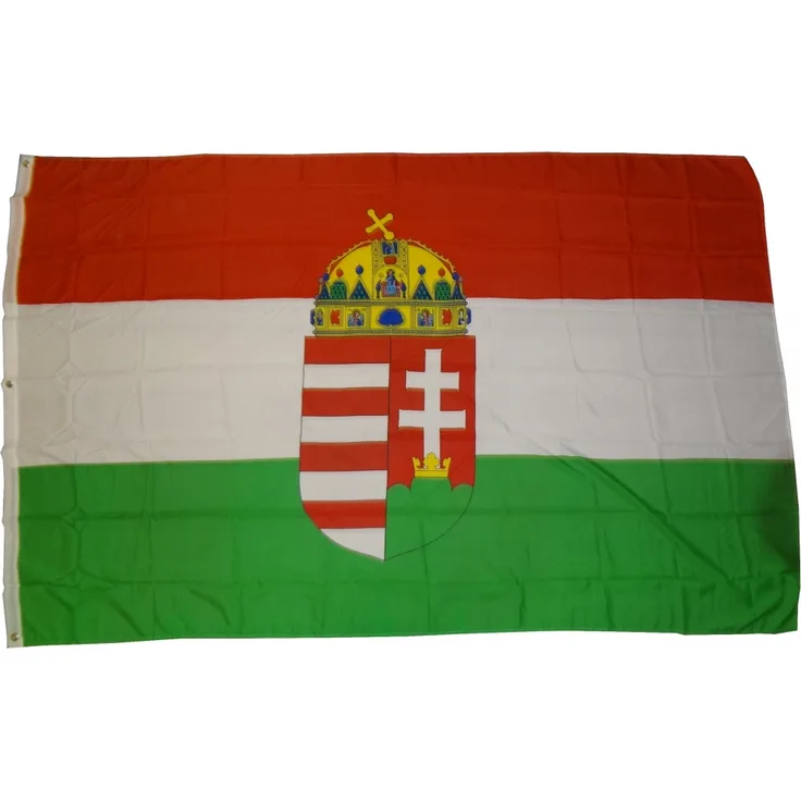 Flagge Ungarn mit Wappen 90 x 150 cm