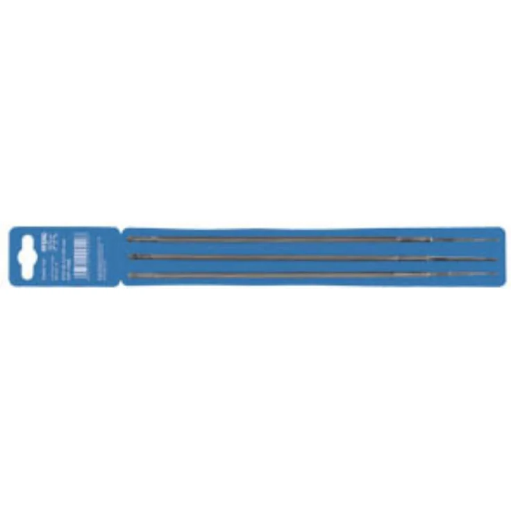 PFERD Kettensägefeilen, 3 Stück, rund, 200mm x 5,5mm, Spiralhieb, Classic Line, in Kunststofftasche, 11075203 für das manuelle Schärfen von Sägeketten – Bild 1