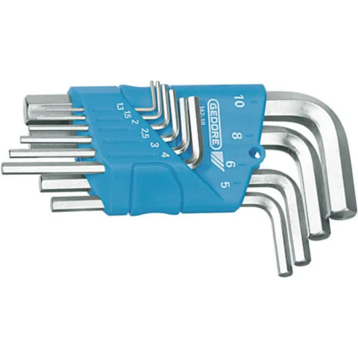 GEDORE Winkelschraubendreher-Satz im Halter 10-teilig 1,3-10 mm, 1 Stück, H 42-10
